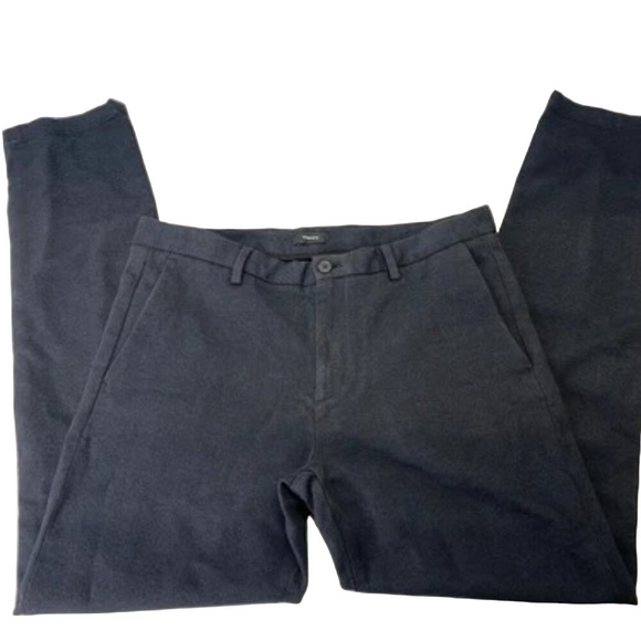 NEW THEORY Mens Pants Black Size 33 Zaine SW Jaspe Twill Slim Button - Picture 1 of 7